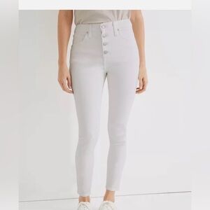 NWT Madewell curvy high-rise skinny crop white jeans
